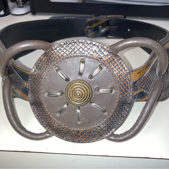 Esperanza Leather Belt Statement Accent Size Small - Picture 14 of 15